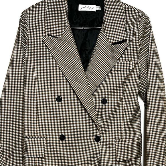 New Petal and pup Juliette classic Earth Tones plaid blazer Sz 6 - Picture 9 of 12